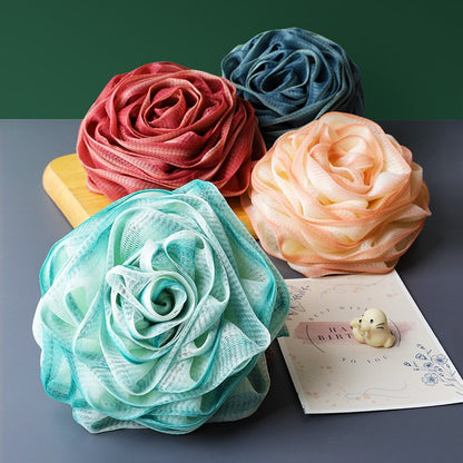Elastic Mesh Lanyard Design, Body Cleaner Exfoliating Bath Flower, Nylon Cleaning Brush Bath Puff Body Cleaning