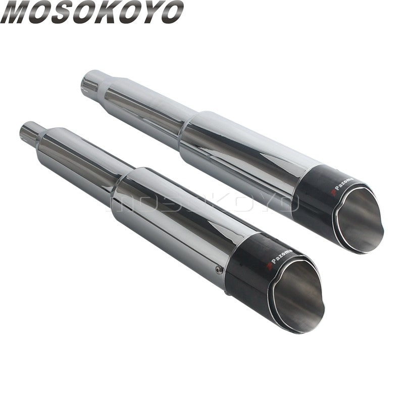 Exhaust System Slip-On Motorcycle Muffler Exhaust Pipe Carbon Fiber For Harley Touring Electra Road Street Glide Road King 17-up