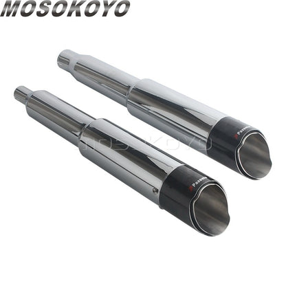 Exhaust System Slip-On Motorcycle Muffler Exhaust Pipe Carbon Fiber For Harley Touring Electra Road Street Glide Road King 17-up