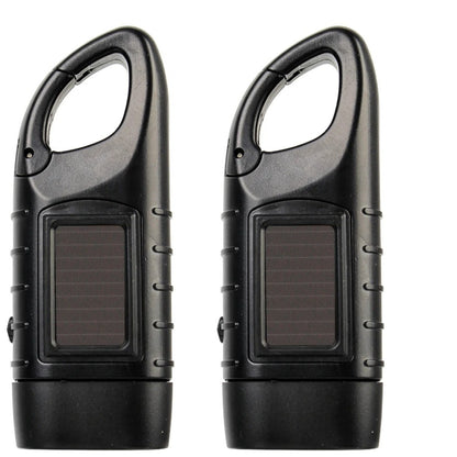 Solar Led Flashlights Portable Hand Cranked Dynamo Torch for Outdoor Riding Camping Power Hiking Long-range Emergency Lantern