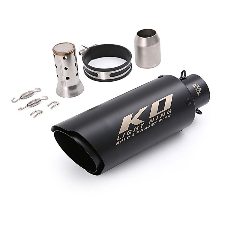 Universal 61 mm Exhaust Tail Pipe Motorcycle Stainless Steel Muffler Tips Blue Black Escape with Removable DB Killer