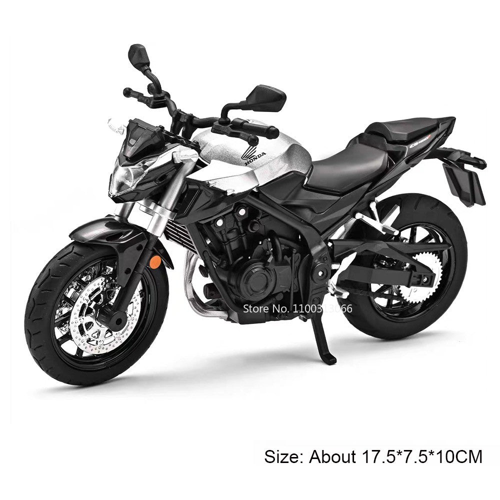 Modelos de Motocicletas 1:12 Honda CB400F R1 Carros de Brinquedo com Luz Musical Direção de Roda Miniatura de Motocicleta Ornamento de Mesa de Escritório
