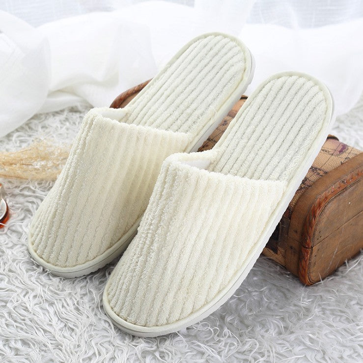 5 Pairs/Lot Mix Colors Men Women Disposable Hotel Slippers Cotton Slides Home Travel SPA Slipper Hospitality Cheap Footwear