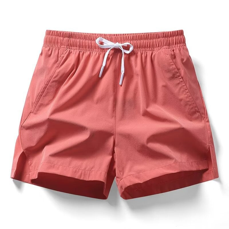 1pcs Summer Men Ice Silk Shorts Quick Drying Running Gym Pants Homme Surf Ventilate Drawstring Casual Outdoor Sport Couple Short