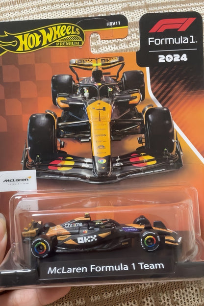 2025 Nova Coleção Original Hot Wheels "Gold Label" Série Fórmula 1 Carros de Corrida Brinquedos Miniatura de Liga Veículos Fundidos Presentes