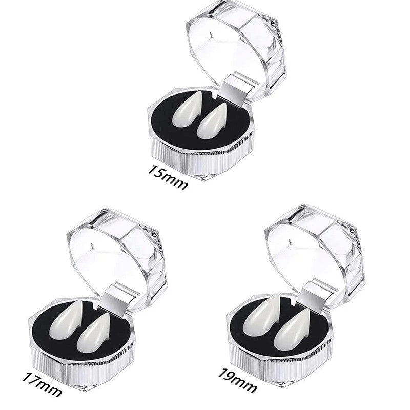 1-5pcs Vampire Teeth Fangs Dentures Props Halloween Costume Props False Teeth Solid Glue Denture Adhesive Halloween Party Decor