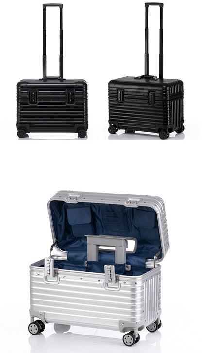 Bunnyfly 18/20-Inch Aluminum Alloy Magnesium Modern Carry-On Luggage Air Approval Aluminum Trolley Portable Cabin Size Suitcase