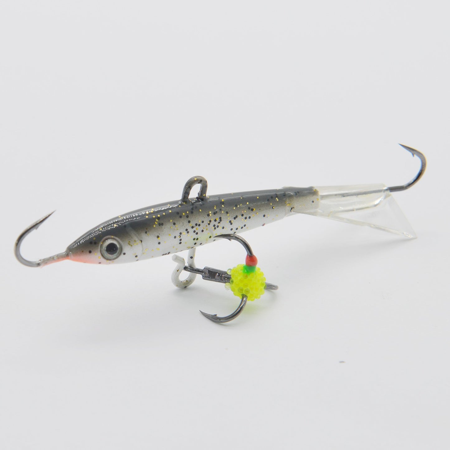 Iscas de Pesca no Gelo com Asas Glide Tail Jigging Vertical para Robalo, Perca, Walleye, Lúcio e Peixe-Sol