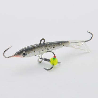 Iscas de Pesca no Gelo com Asas Glide Tail Jigging Vertical para Robalo, Perca, Walleye, Lúcio e Peixe-Sol