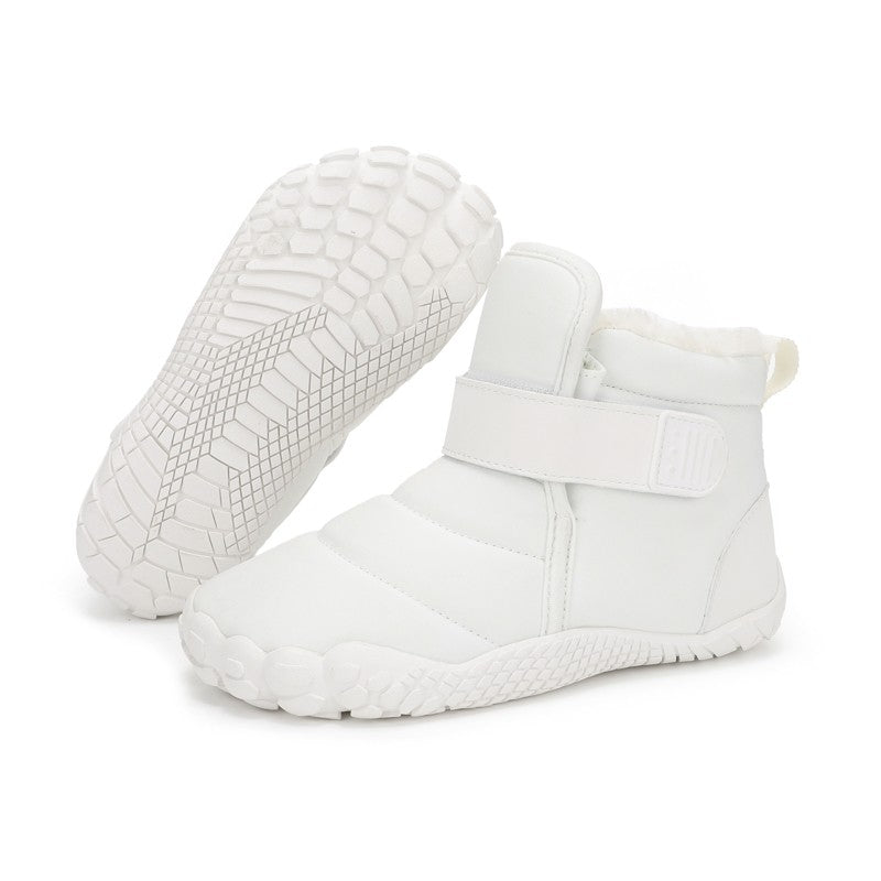 Kids 2025 New Wide Toe Barefoot Snow Boots Boys Girls Winter Minimalist waterproof Sneakers Girls Boys Non-Slip Warm Snow Boots