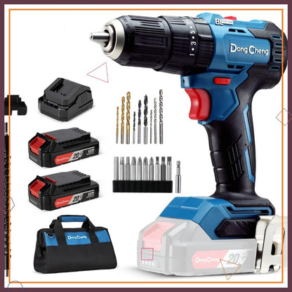Furadeira de Impacto Brushless 20V para Uso Pesado, Torque de 443 pol-lb, Furadeira de Impacto sem Fio com 2 Baterias para Tijolo, Metal, Madeira