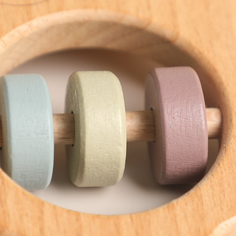 Baby Wooden Koala Hand Rattles Teether Toys Wooden Ring Montessori Toys Owl Shape Musical Rattle  for Baby Gifts Teething Toys