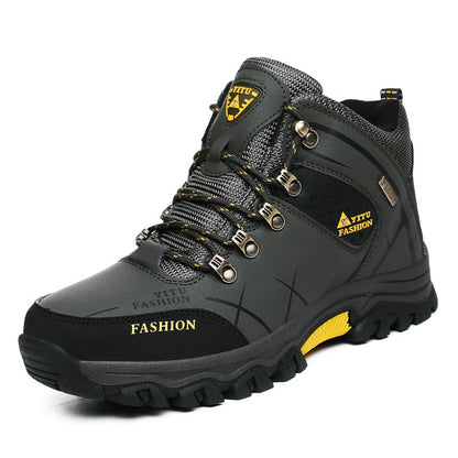 Botas de Neve Masculinas de Inverno Impermeáveis de Couro Tênis Super Quentes Botas Masculinas Botas de Caminhada ao Ar Livre Sapatos de Trabalho Tamanho 39-47