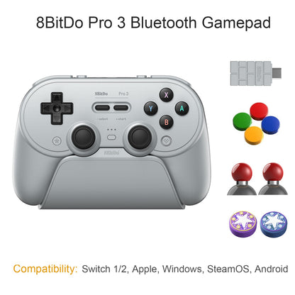 8BitDo Pro 3 Bluetooth Gamepad for Switch 1/2, Windows, Apple, Steam Special Edition Wireless Game Controller with TMR Joysticks