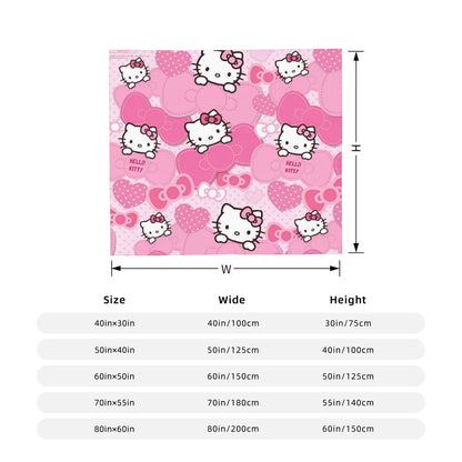 Hello Kitty Passeia de Bicicleta Pelúcia Cobertores Ótimas Mantas para Sofá Cama Sala de Estar 150*125cm Colcha