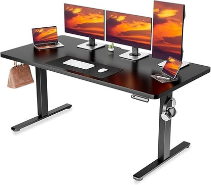Electric Standing Desk, 55 x 24 Inches Sit Stand up Desk with Memory Preset Controller, Height Adjustable Ergonomic Home Office
