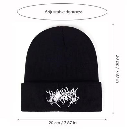 Warm Women Men Winter Beanies Hats Gothic Street Punk Knitted Bonnet Caps 100% Cotton Fashion Keep Warm Skullies Beanies Hats