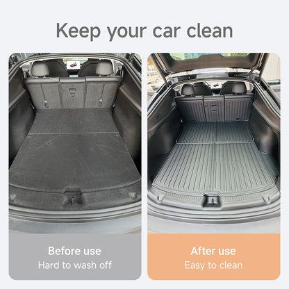 Para Tesla Model Y Juniper 2025-2026 Tapete de Chão TPE Antiderrapante Impermeável Revestimento de Carga Tapete de Bagagem para Acessórios do Model Y Juniper