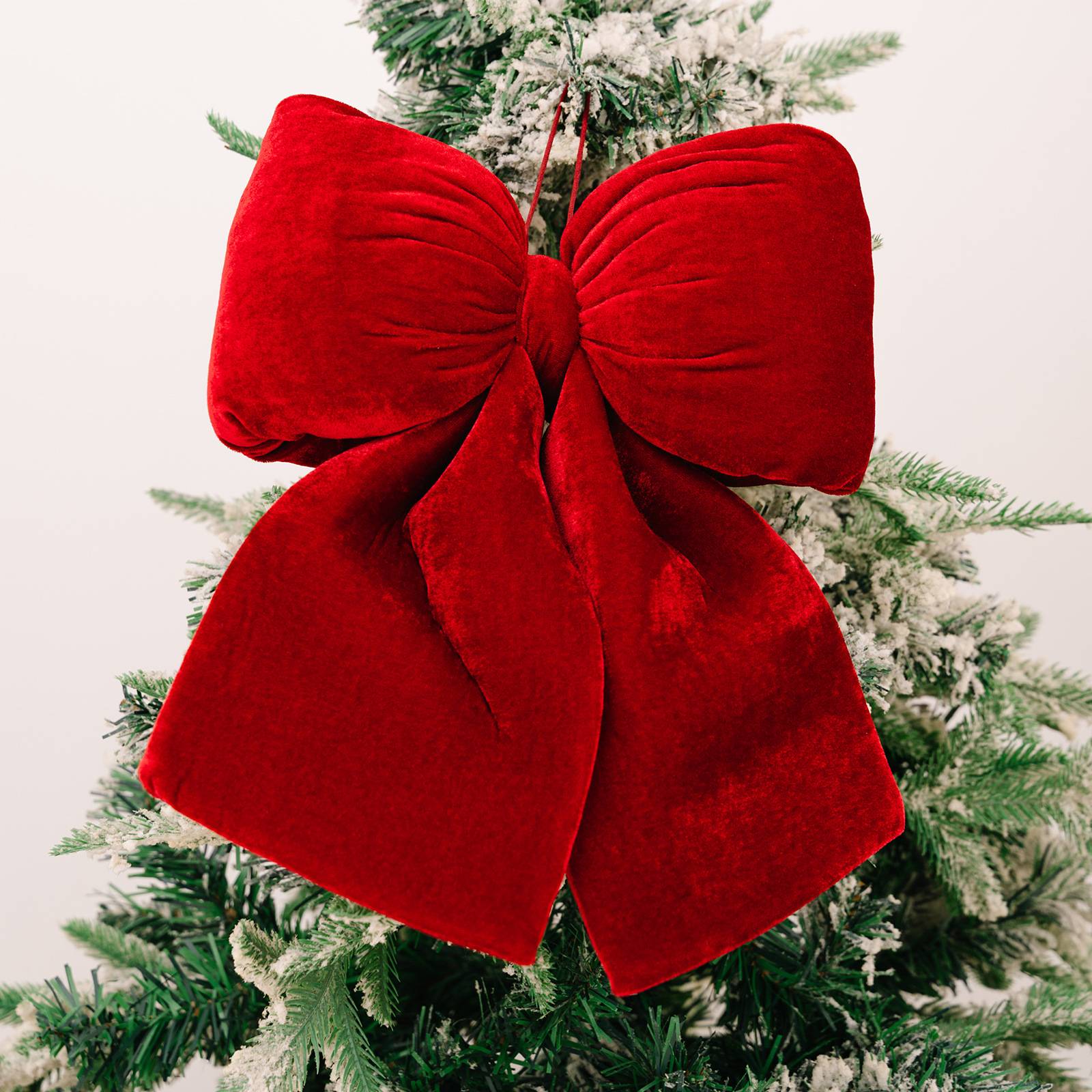 14-37CM Big Red Bow Christmas Decoration Hanging Christmas Tree Pendant for Home Decor New Year Party Supplies Gifts Ornament