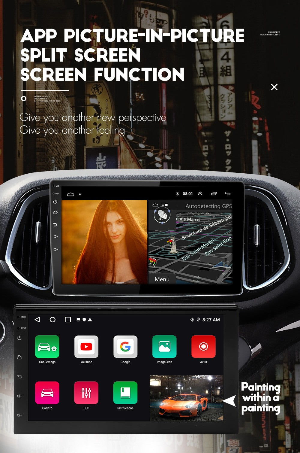 ESSGOO 2 Din Android Car Radio Carplay 7 9 10 Polegadas Carro Multimídia Vídeo Player Estéreo Rádio GPS Para Estilo Tesla Nissan Hyundai
