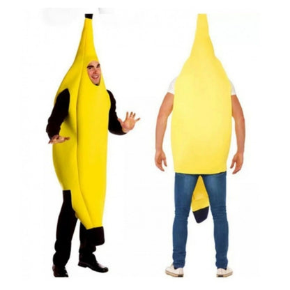 Halloween Adult Funny Cosplay Fruit Vegetable Costume Banana Carnival Dress Up Outfit Couple Party Purim Fancy Dress Stage Show