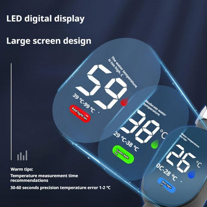 Termômetro de Água para Chuveiro - Display LED (0?~99?), Ativação por Toque Inteligente, Monitoramento Preciso da Temperatura do Banho
