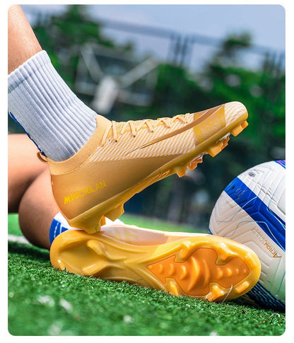New Men's Football Boots Training Cleats Sneakers Soccer Shoes Wholesale FG Top Quality Non-Slip Drop Shipping Unisex Adult