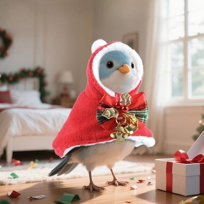 Manto Quente para Pássaros, Manto para Papagaio, Capa Grossa, Fantasia de Inverno para Sair, Roupa Quente para Pássaros, Manto para Papagaio, Roupa Colorida para Pássaros de Natal
