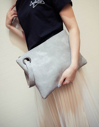 Fashion solid women's clutch bag leather women envelope bag clutch pu leather bag female Clutches sac Immediately shipping