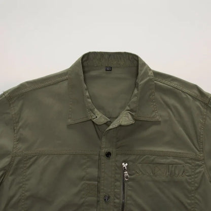 High Quality Cotton 100% Men Outdoor Long Sleeved Cargo Shirts Man Multi Pockets Loose Shirts New Male Solid Casual Shirts Eu3XL