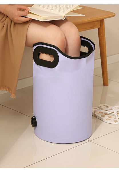 Collapsible Foot Spa Bath Tub with Heated Retention & Drain Hose, Portable Deep Bucket for Pedicure Home Travel