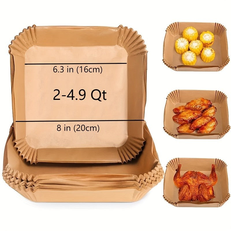 30/50/100 Peças Fritadeira Air Fryer Papel Descartável Antiaderente Redondo Forros de Papel para Airfryer Acessórios de Cozinha de Papel