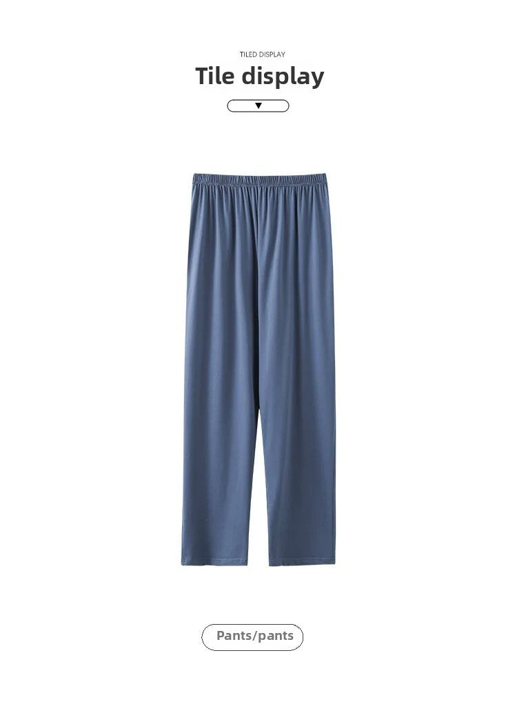 New Hot Sale Of The Season Modal Loose Fit Men's Sleepwear Thin Home Pants Single Piece Summer Long Thin Home Pants Comfortable