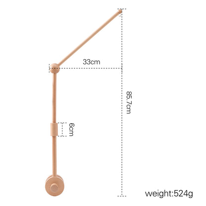 Baby Wooden Bracket Bed Bell 0 6 Months Toy Bracket Accessories Hanging Bracket Soft Mobile On the Bed Baby Room Decoration Crib