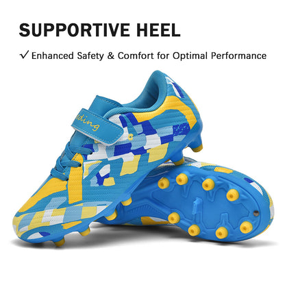Kids Soccer Cleats Athletic Outdoor FG Football Boots Boys Girls Training Sneakers AG Youth Soccer Shoes for Little/Big Kids