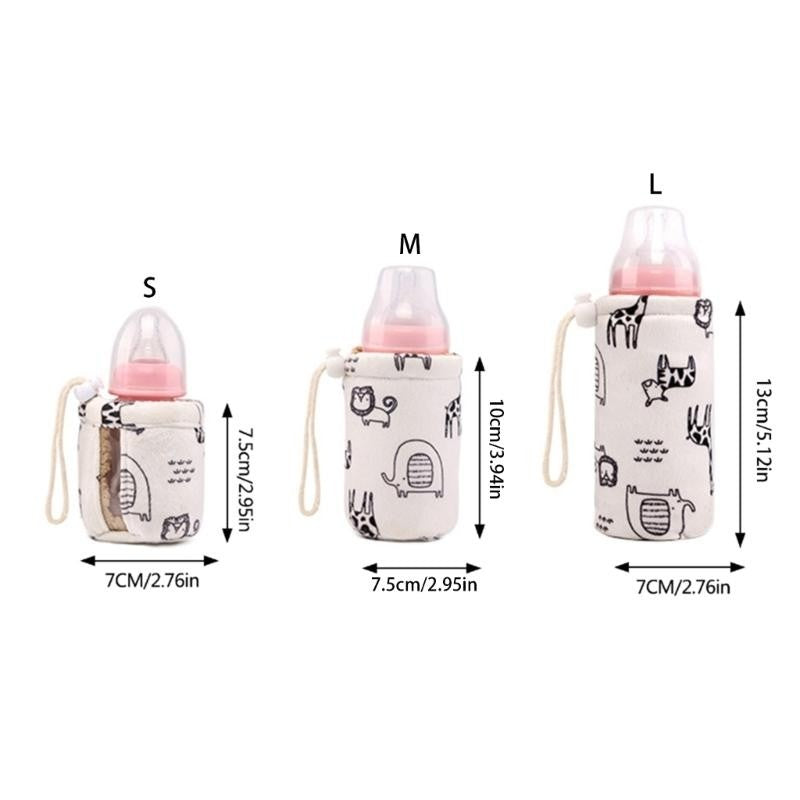 J15U Baby Bottle Bag for Pram Travel Outdoor Baby Feeding Bottle Holder Washable Bottle Thermal Milk Bottle Warmer
