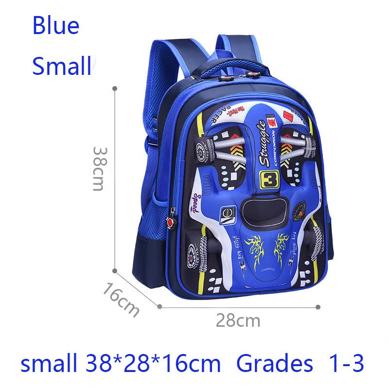 Mochila Infantil de Carro 3D Personalizada para Meninos, Mochila Escolar Divertida de Desenho Animado, Mochila de Livros Infantil, Mochila Estilosa para Meninos, Durável e Impermeável