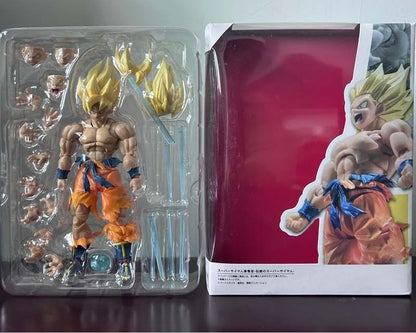 Dragon Ball Z Son Goku SSJ Battle Damage Legendary Super Saiyan Action Figure Model Toys Joint Movable Doll Christmas Present