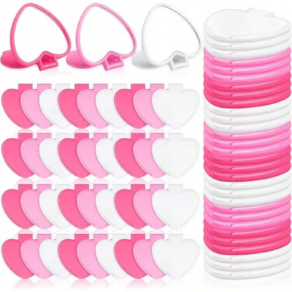 Valentine Mirror Bulk Gifts Heart Shaped Mini Pocket Small Folding Makeup Portable Travel Heart Purse Hand Mirror for Gifts