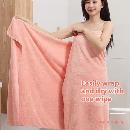 Bath towel, luxurious coral fleece soft bath towel, gentle on skin, quick-drying, versatile in bathroom, 85*145cm, 430g