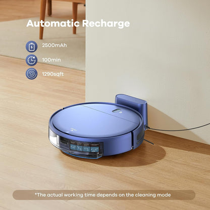 Robô Aspirador e Passador de Pano ZZH Combo, Aspirador Robô com Conexão WiFi 2.4GHz, Aspirador Robótico com 4 Modos de Limpeza, Aspirador via APP/Controle Remoto