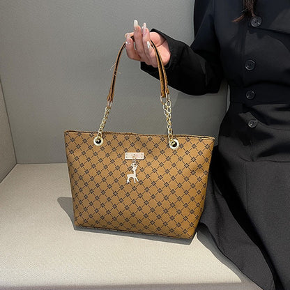 2024 Autumn and Winter New Presbyopic Handbag Shoulder Bag Large Capacity Tote Bag Women's Bag