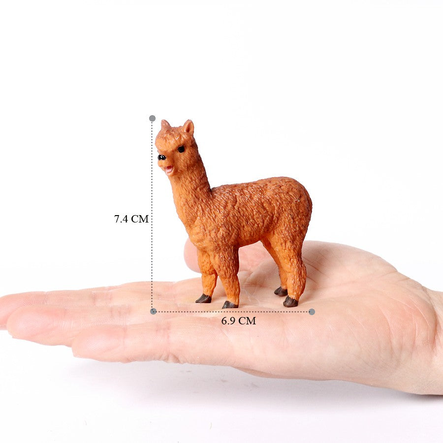 Realistic Farm World Alpaca Animal Model Figures Llama Toy Figurine Zoo Education Collection Home Decor Playset Kids Gifts