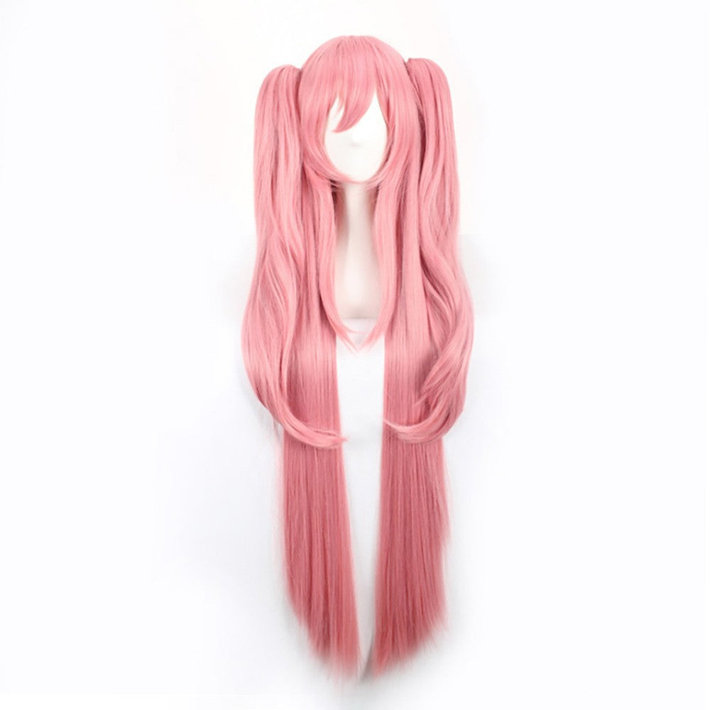 The Ending Seraphim Krul Tepes Cosplay Synthetic Hair 38-Inch Vampire Witch Halloween Theme Party Anime Wig In Cherry Pink
