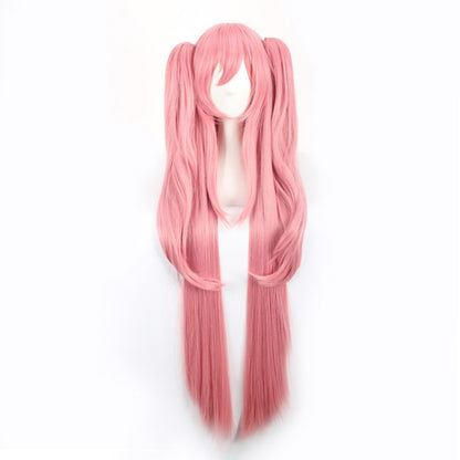 The Ending Seraphim Krul Tepes Cosplay Synthetic Hair 38-Inch Vampire Witch Halloween Theme Party Anime Wig In Cherry Pink