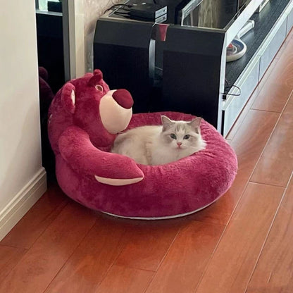 Anime Disney Cartoon Fofo Lotso Ninho Pixar Alien Sullivan Série Criativa Ninho de Animais de Estimação Ninho de Cachorro Gato Inverno Quente Cama Fechada Pequeno Sofá