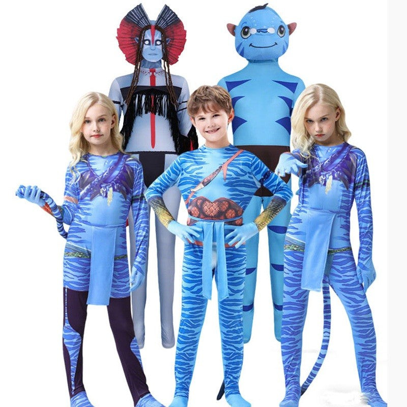 2026 Halloween Cosplay Avatar Costume Fire and Ashes Avatar3 Cosplay Hero One Piece Tight Fitting Clothing Na'vii Jumpsuit