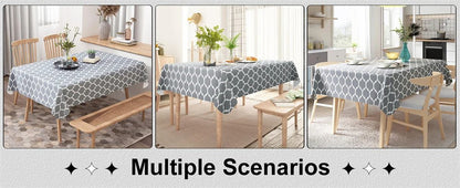 Kitinjoy Rectangular Tablecloth PVC House Table Cloth Waterproof Table Mat For Coffe Table Banquet Decoration Dining Table Cover
