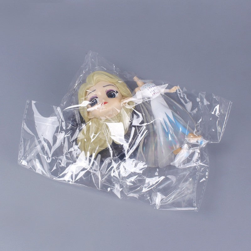 Disney Frozen Elsa Anna Princesa Bonecos de Ação Fofos de Desenho Animado Coleção de Brinquedos Infantis Decoração de Bolo Enfeites de Quarto Presente