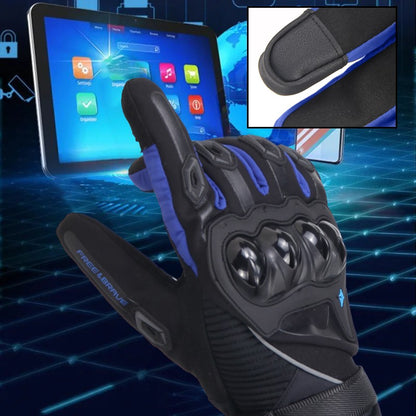 Luvas de Moto de Dedo Inteiro à Prova de Vento para Motoqueiros, Luvas de Moto Impermeáveis com Tela Sensível ao Toque, Luvas de Motocross de Inverno